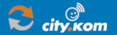 Grafik city.kom Logo und Pfeile, Copyright: SWS